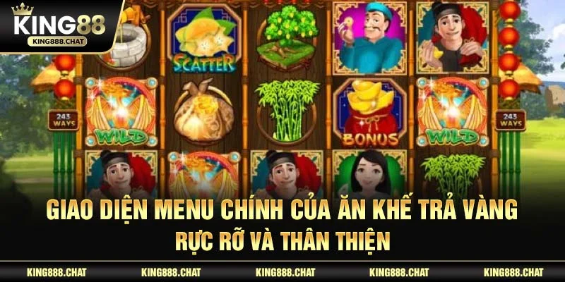 Giao diện menu chính của Ăn Khế Trả Vàng rực rỡ và thân thiện